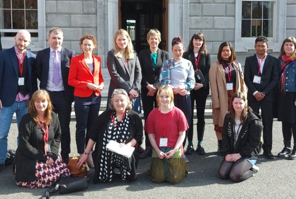 TD's, Senators and Uplift staff pictured with Frances Haugen after a briefing delivered by Ms Haugen